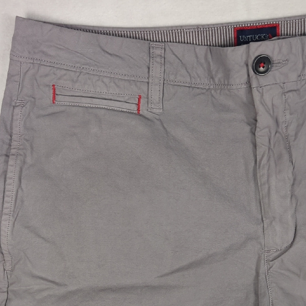 UNTUCKit Chancellor Chino Shorts Gray Mens Size‎ 34